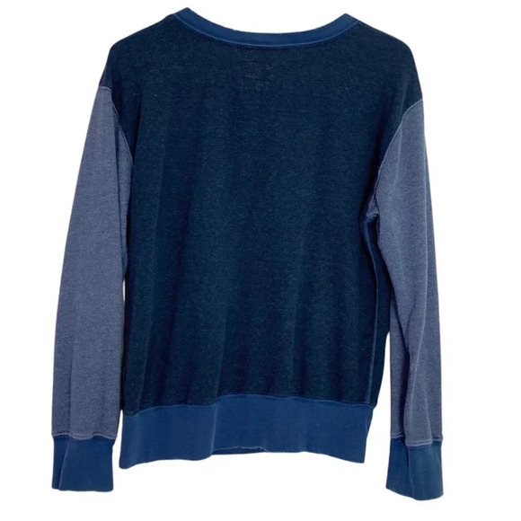 Current Elliott Stadium Sweatshirt Retro Terry Pullover Womens XS Contrast Blue - Picture 2 of 13